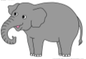 Elephant | Free Printable Templates &amp; Coloring Pages | FirstPalette.com